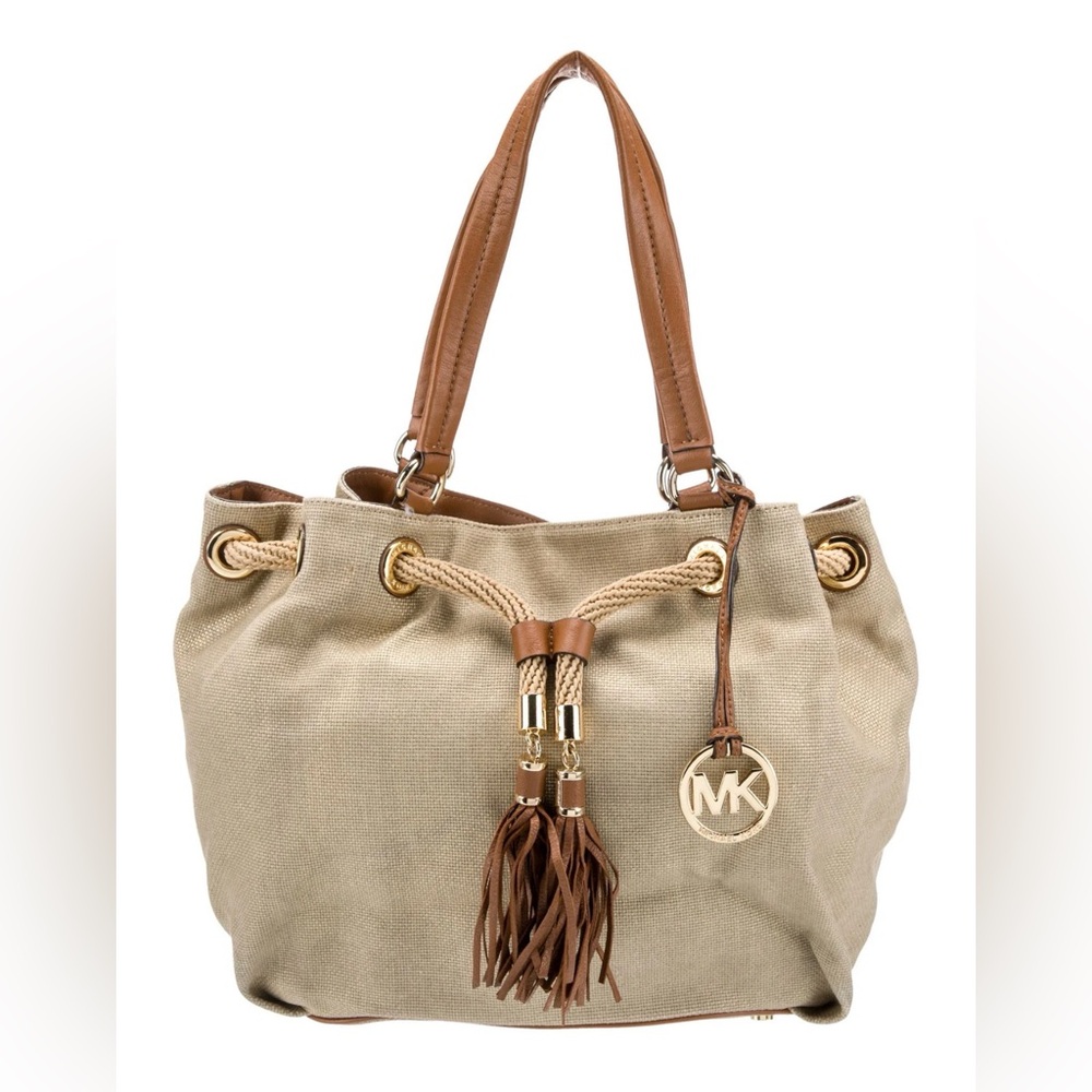 Michael Kors Beige and Brown Tote
